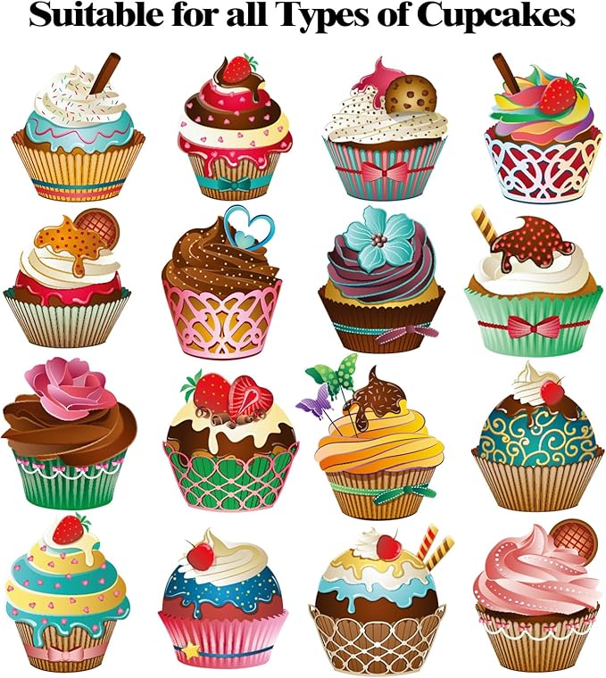 20 PCS 6.5 x 6.5 x 4 inch Paper, Cupcake Boxes with Inserts and Window Hold 4 Cupcakes, Bakery Boxes For Cupcakes Carrier, Cupcake Containers (Red-4 Holes)