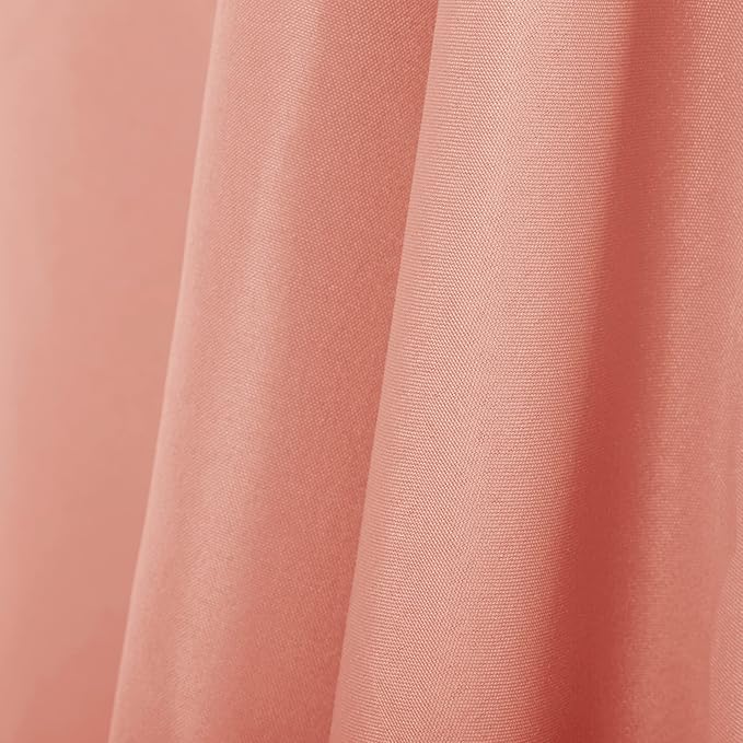 Ascoza 2pack 90x132 Inch Dusty Pink Rectangular Tablecloth 6 Feet Table Cloth in Polyester Fabric for Wedding/Banquet/Restaurant/Parties