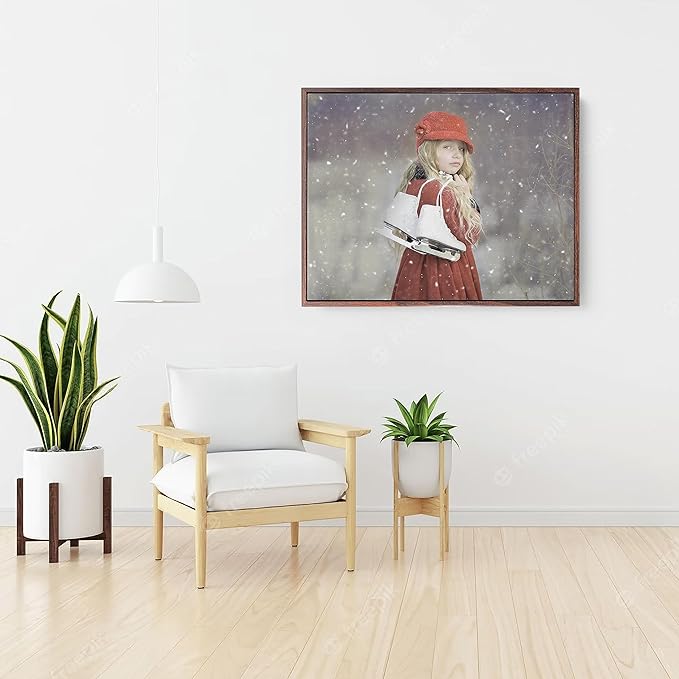 Personalized Custom Canvas Prints: Photo On Canvas (Dark Brown, 20X30) Transform Your Photos into Stunning Framed Wall Art Digitally Printed Photo To Canvas Ideal for Home Decor, Gifts Keepsakes.