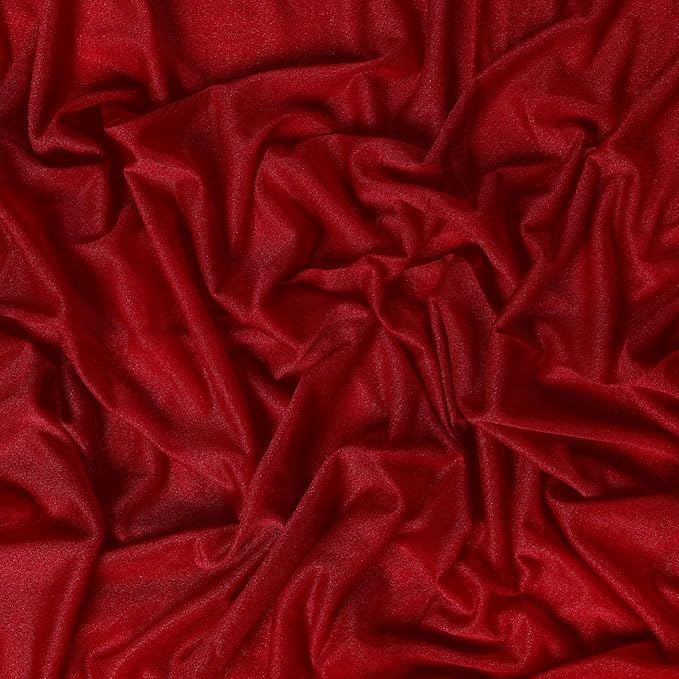 VDS Pack of 2 Panel (30 Inch X 20 Feet) Wedding Arch Draping Fabric Sheer Chiffon Fabric Drapery for Wedding Ceremony Reception Swag Backdrop Canopy Chuppah ARBO Altars Decoration (Apple Red)