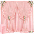 40ft x 12ft Blush Pink Backdrop Curtains Wrinkle Free Backdrop Curtain for Wedding Parties Pink Fabric Backdrops Drapes Back Drop Cloth Bridal Shower Stage Curtains Wedding Decorations for Reception