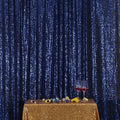 SquarePie Sequin Backdrop 10FT x 10FT Navy Blue Curtain Background for Wedding Party Decoration