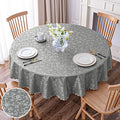Smiry Round Table Cloth, Waterproof Heavy Duty Vinyl Tablecloths, Wipeable Washable Table Cover for Kitchen and Dining Room (Grey, 70" Round)