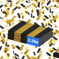 BLACK & GOLD Confetti Paper - BULK 2.2lbs | 1kg, Biodegradable Tissue Paper, Rainbow Light Weight, Non-Staining Paper, for Events, Crafts, Decorations