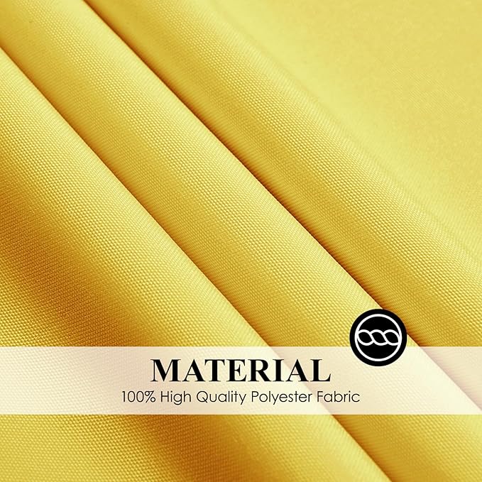 Round Tablecloth 6 Pack 108 Inch Yellow Tablecloths Washable Decorative Linen Polyester Table Clothes Cover for Dining Table Banquets Buffet Parties and Wedding