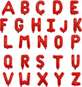 16 Inch Foil Mylar Balloons 26pcs Letters Balloons A-Z (Red)