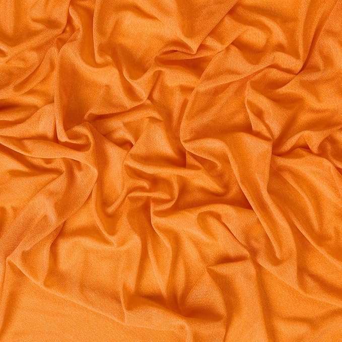 VDS Pack of 2 Panel (30 Inch X 30 Feet) Wedding Arch Draping Fabric Sheer Chiffon Fabric Drapery for Wedding Ceremony Reception Swag Backdrop Canopy Chuppah ARBO Altars Decoration (Orange)