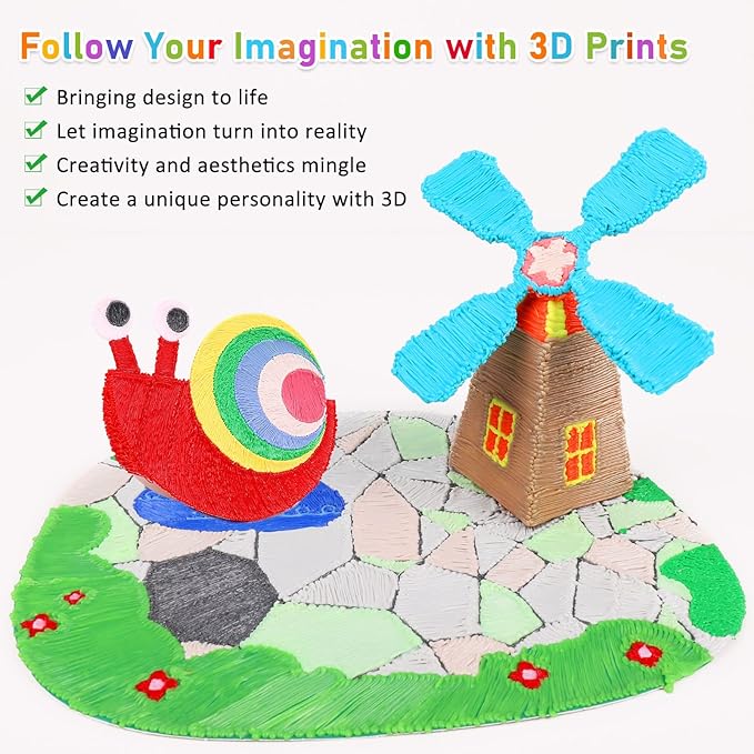 FIROS 3D Pen Filament Refills, 32 Colors 3D Pen PLA Filament, Each Color 9.84 Feet, Total 315 feet 3D Printing Pen PLA Filament, Compatible with SCRIB3D MYNT3D 3D Pen, Not Suitable for 3Doodler