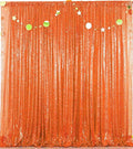 Orange Sequin Backdrop 8FTx8FT 1 Panel Glitter Fall Sequin Backdrop Sparkle Photo Background for Birthday Halloween Easter Thanksgiving