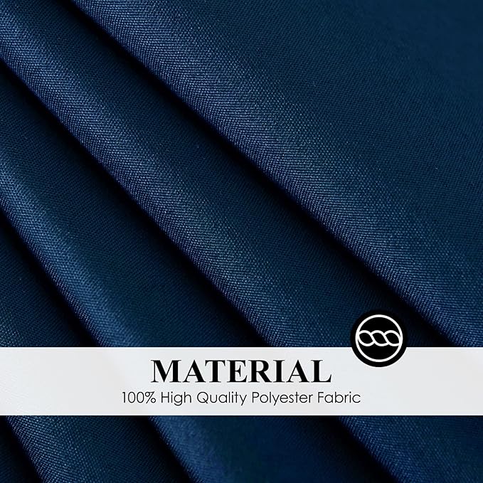 Round Tablecloth 120 Inch Tablecloth 2 Pack Navy Blue Table Cloths Washable Decorative Linen Polyester TableClothes Cover for Dining Table Banquets Buffet Parties and Wedding