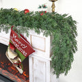 5ft Christmas Cedar Garland, Real Touch Pine Garland, Realistic Cypress Garlands Christmas Decorations for Mantel, Table, Stairs, Porch - Indoor Outdoor Xmas Holiday Decor