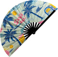 Large Folding Rave Fan Boots On The Ground Hand Fan Clacking Fans for Line Dancing Clack Fan for Raves, Concert, Festivals, Party, Gifts, Performance (Surf)