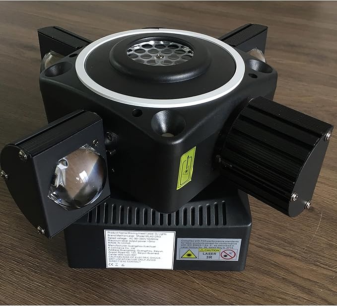 Moving Head Stage Light, LED DJ Lights with DMX512 Controller, Sound Activation, 4pcs 12W RGBW LED Beads,Dimmer Strobe Effect