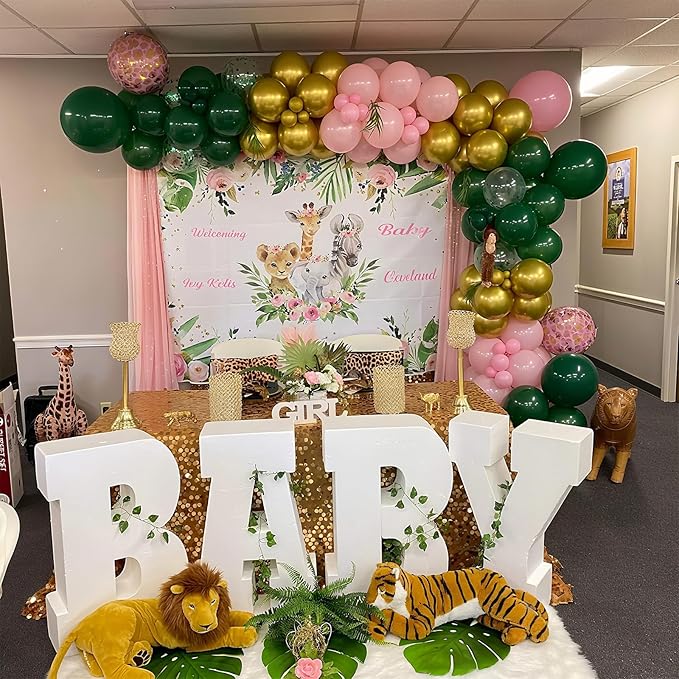 6Pcs Pink Cheetah Print Foil Balloons, 22inch 4D Leopard Theme Balloons, Large Round Ball Animal Foil Balloon for Cheetah Zoo Themed Wild Jungle Birthday Party Backdrop Decorations
