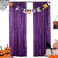 Hahuho Purple Sequin Backdrop Curtain, 2PCS 2FTx8FT Glitter Backdrop Curtain for Parties, Christmas, Wedding, Party Decoration（2 Panels, 2FT x 8FT, Purple