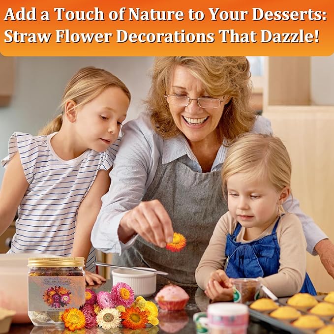 30+ Edible Dried Mixed Flowers – 25g Food Grade Natural Blooms for Cake Decorating, Tea, Cocktails, DIY – Ideal for Cocktail Toppers, Drink Garnish, Bath Soaks – No Additives, Vegan