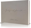 MUUJEE Personalized Guestbook in Gray - Premium Custom Modern Guest Book for Wedding Reception, Birthday Party or Events w/Bookmark Blank Pages for Signing 11.5 x 8.5 inches