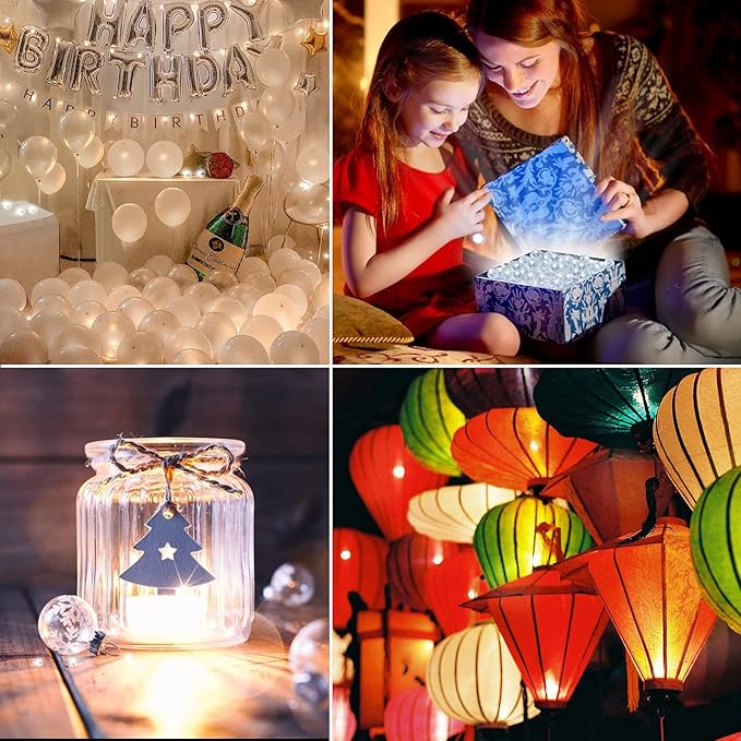 Aogist 100pcs Balloon Lights,Long Standby Time Waterproof Twinkle Mini Light,Battery Powered,Round LED Ball Lamp for Latex Balloon Paper Lantern Party Wedding Christmas Halloween Decorative,Red-Flash