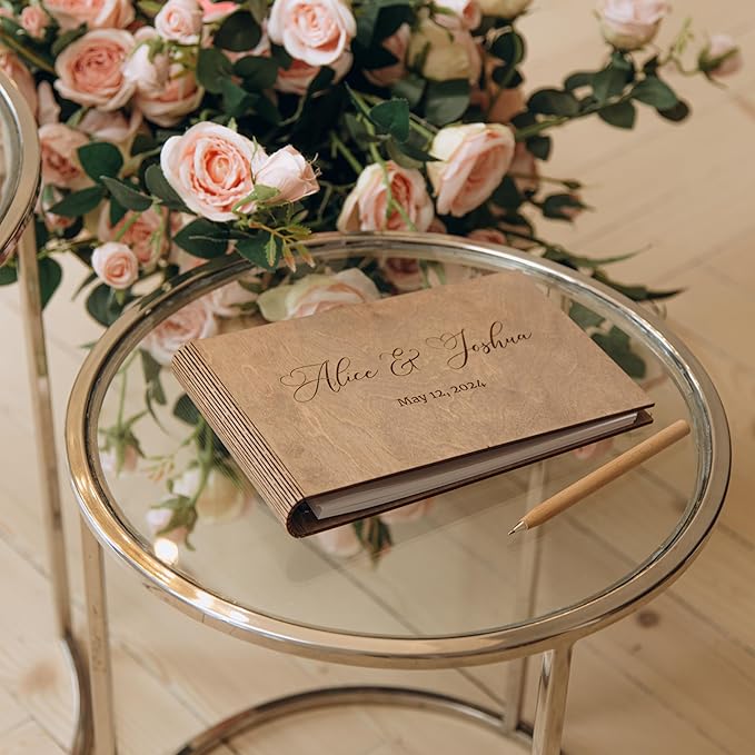 Rustic Wedding Guest Book - Heart Frame Wedding Guest Book - Guest Book Sign - from 30 to 300 Guests - Wedding Decor - Wooden Drop Box - Handcrafted - Personalized Wedding Guest Book Alternative