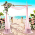 MDS Halloween Chiffon Draping Fabric - 2 Panel, 30" Wide x 40ft Long - Sheer Spooky Arbor & Canopy Drapery for Haunted House Backdrops, Party Ceilings, DIY Costumes & Themed Events - Blush Pink