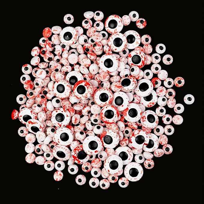 Halloween Sprinkles, Edible Eyeballs Candy, Bloody Eyes Sprinkles for Cake Decorating, Halloween Cupcake & Cookie Toppers, Creepy Party Candy Supplies, 180g/ 6.35oz