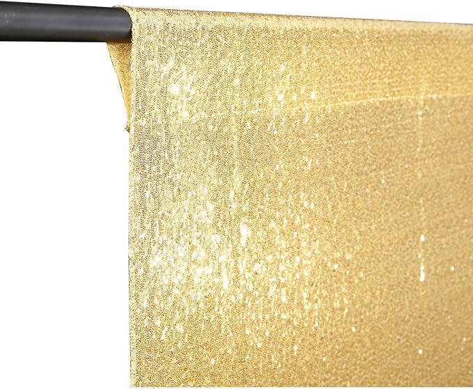 Gold Sequin Photography Backdrop Curtain for Wedding Party Decoration Festival Ceremony 8ft x 8ft Gold