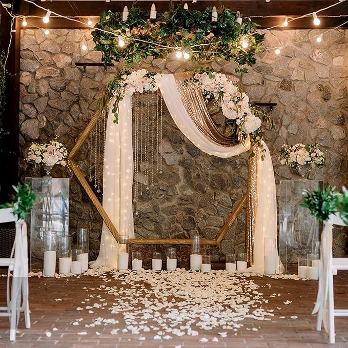 ocharzy 3000pcs Rose Petals Artificial Flower Petals Non-Woven Flower Rose Petals for Wedding Decorations Valentine's Day Romantic Night Party (White)