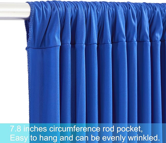 50ft x 12ft Royal Blue Backdrop Curtains Wrinkle Free Backdrop Curtain for Wedding Parties Blue Fabric Backdrops Drapes Back Drop Cloth Bridal Shower Stage Curtains Wedding Decorations for Reception