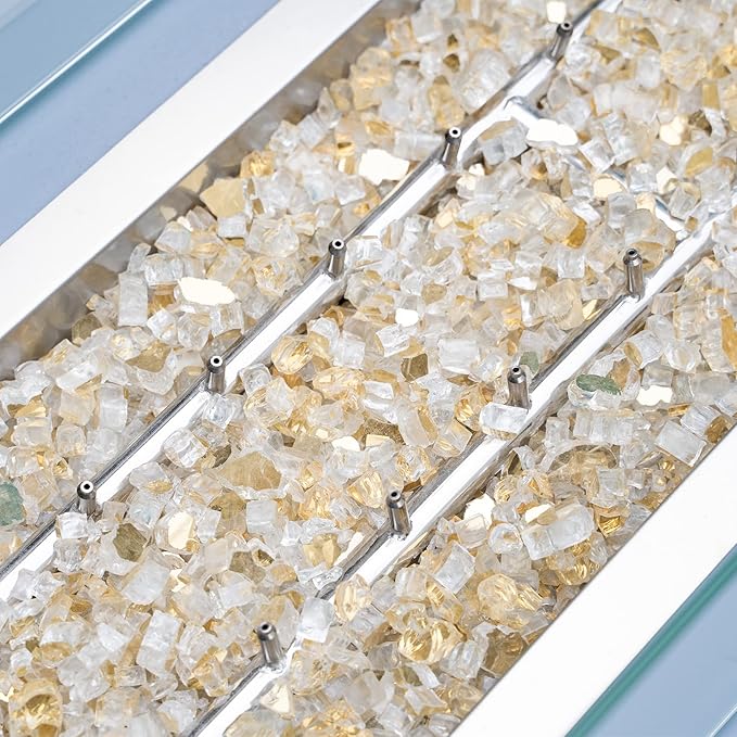 Stanbroil 10-Pound Fire Glass - 1/2 inch Reflective Tempered Fire Glass for Fireplace Fire Pit, Gold Reflective