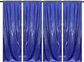 Navy Blue Sequin Backdrop Curtains 4 Panels 2FTx8FT Glitter Navy Blue Photo Backdrop Party Wedding Baby Shower Curtain Sparkle Photography Background Backdrop