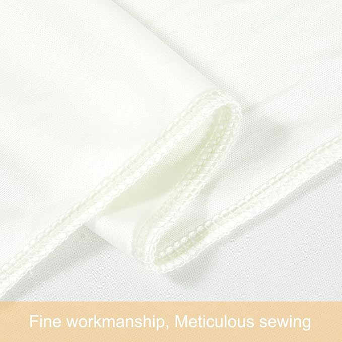 40ft x 12ft Ivory Backdrop Curtains Wrinkle Free Backdrop Curtain for Wedding Parties Ivory Fabric Backdrops Drapes Back Drop Cloth Bridal Shower Stage Curtains Wedding Decorations for Reception