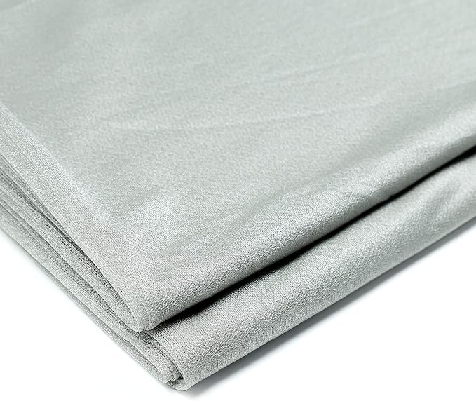 VDS Pack of 1 Panel (30 Inch X 50 Feet) Wedding Arch Draping Fabric Sheer Chiffon Fabric Drapery for Wedding Ceremony Reception Swag Backdrop Canopy Chuppah ARBO Altars Decoration (Grey)