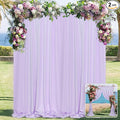 MYSKY HOME 10ft x 10ft Purple Background Curtains - Drapes for Parties, Weddings, Stage & Baby Showers - 2 Panels with Rod Pocket