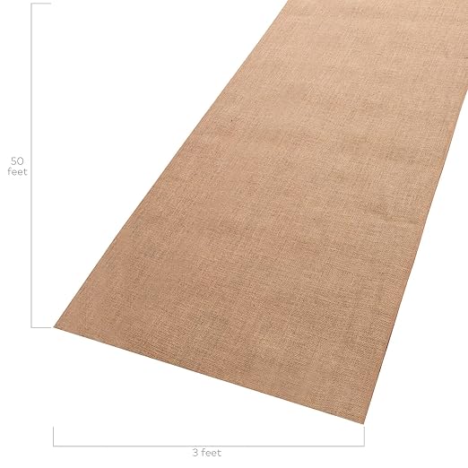 Fun Express Burlap Aisle Runner for Wedding Ceremony - Seamless Rustic Charm 3x50ft Wedding Runner Aisle Outdoor - Capture Hearts, Unveil Rustic Romance with Eco-Friendly Wedding Aisle Runner Outdoor