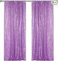 Sugargirl Lavender Purple Sequin Backdrop Curtain 2 Panels 2FTx8FT Glitter Lavender Background Drapes Sparkle Photography Backdrop for Party Wedding Birthday Wall Decoration