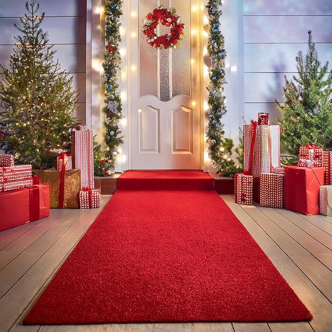 BANNER BUZZ Hollywood Red Carpet Runner – Premium Non-Slip 3x15 ft Aisle Rug for Weddings, Parties, and Events – Ideal for Step and Repeat Backdrop Event Decoration