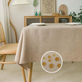 NLMUVW Linen Tablecloth Rectangle 90 Inch Burlap Rustic Textured Table Cloth Water Resistant Farmhouse Table Cover for Kitchen Dining Coffee, 54 x 90 Inch