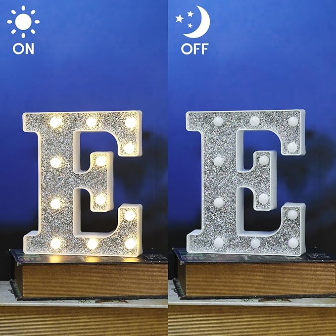 Light Up Letters - Marquee Light Signs for Table Decorations, Prom, Events, or Engagement Parties - Featuring Alphabet & Number Lighted Letters