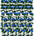 12 PCS 98.4 FT Artificial Flower Garland Rose Garland for Wedding Room Decor（12,Blue）