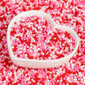 Edible Pearl Sprinkles,Nonpareils Pink White and Red Mix,Cute Pearls Cake Candy,Mini Sugar Sprinkles for Decorations Baking,Cake Ice Cream Cookies Cupcake Toppe Chocolate,Birthday Wedding Valentines Christmas Supplie 130g/4.58oz