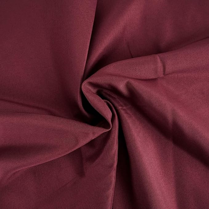 Efavormart Round Tablecloth, 108 Inch Stain & Wrinkle Resistant Washable Table Cloth, Decorative Polyester Fabric Table Cover for Banquet, Wedding, Dining- Burgundy