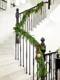 15FT Christmas Garland Real Touch Norfolk Pine Garland Winter Pine Garland for Mantle Stairs Railing Table Fireplace Wall Indoor Outdoor Holiday Xmas Decor Decoration