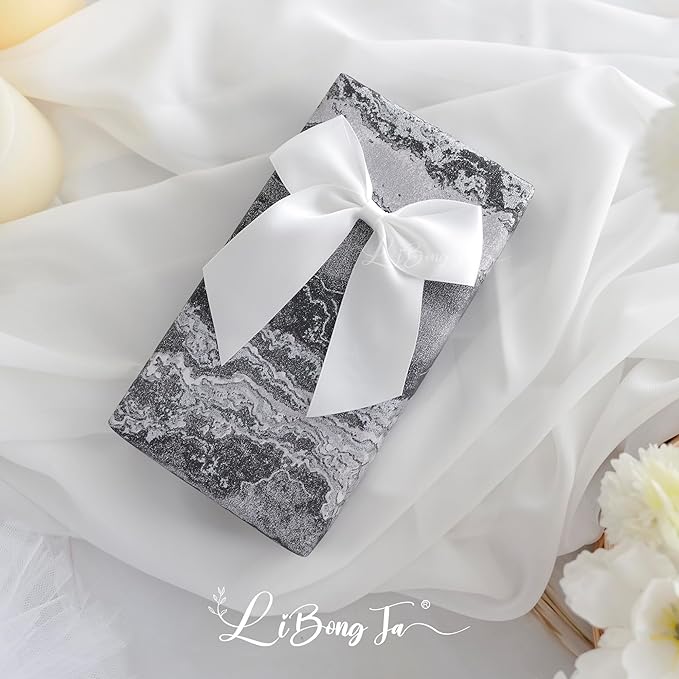 4.5" Satin Ribbon White Bows for Gift Wrapping, Twist Tie Bows, Cute Bows for Crafts, Party Favors, Premade Bows Pre-Tied Decorative Bows for Flower Bouquets Candy Apple Bows-24 Counts