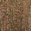 Song Xi 120pcs 3mm Natural Unakite Gemstone Beads Faceted Round Loose Stone Beads for Jewelry Making