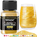 NiHome Edible Food-Grade Glimmer Powder Glitter Luster Dust Metallic Food Decorating Sprinkle Glimmery Dust for Drink Wine Beverage Cake Candy Dessert Bakery Restaurant Vegan (0.18oz/5g, Sunlit)