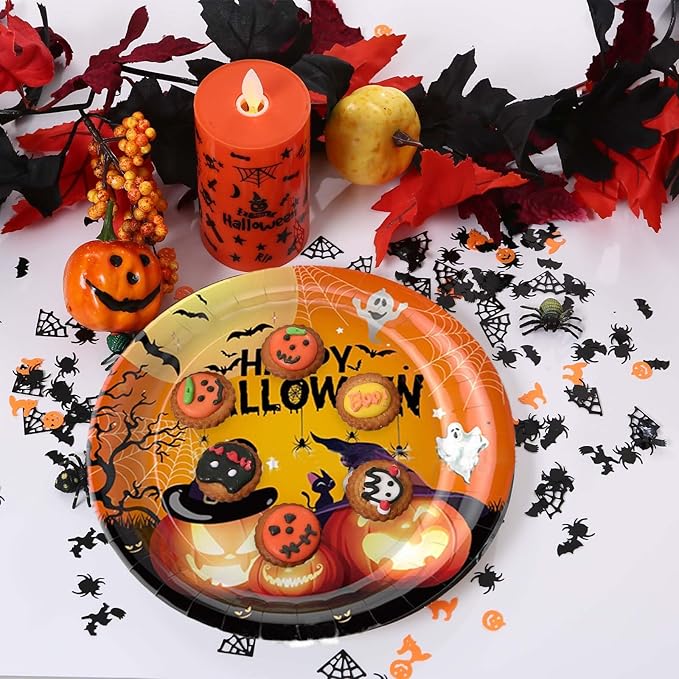 Halloween Bat and Spider Glitter Confetti, Pumpkin Decor Table Scatters 60g