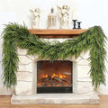 6FT Christmas Artificial Norfolk Pine Garland for Fireplace - Realistic Faux Greenery Fake Garland for Holiday,Table, Window,Mantel,Stairs, Home,Indoor Outdoor Decor (1PCS)