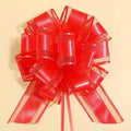 6 Pieces Large Pull Bows,6 inches,Bow for Gift Wrapping,Pull Bows for Party Birthday Gift Wedding Baskets Gift Decorations, Flower Decorations (Red)