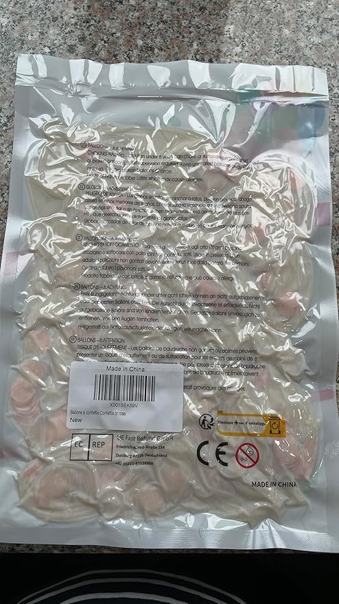 Rose Gold Confetti Latex Balloons, 50pcs 12 Inch Party Balloons for Bridal Shower Wedding Birthday Engagement Decoration