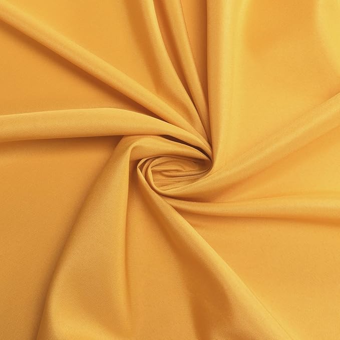 sancua Round Tablecloth - 108 Inch - Water Resistant Spill Proof Washable Polyester Table Cloth Decorative Fabric Table Cover for Dining Tables, Buffet Parties and Camping, Gold